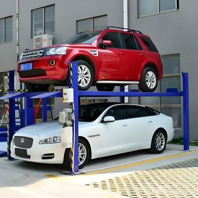 電動四柱車両リフト 24 インチ プラットフォーム幅 滑らかな容易な車両保守のために