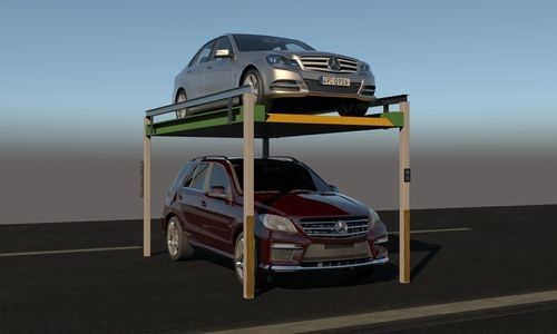 制限された駐車場と大きな足跡の問題のためのビームレスデザインの四列水力エレベーター