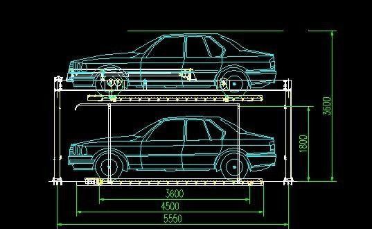 制限された駐車場と大きな足跡の問題のためのビームレスデザインの四列水力エレベーター